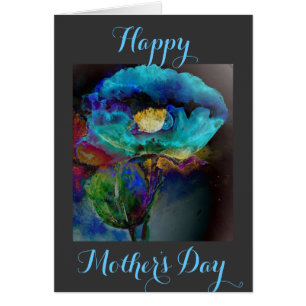 Romantische aquamarine Blumenbemalung