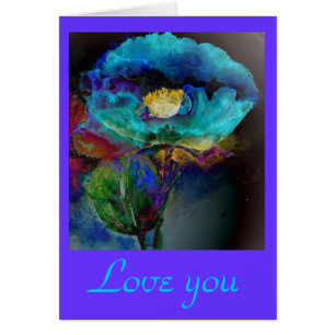 Romantische aquamarine Blumenbemalung