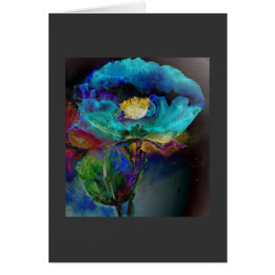 Romantische aquamarine Blumenbemalung