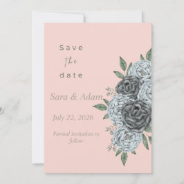 Romantische Aquarell-Blumen-Save-the-Date Save The Date