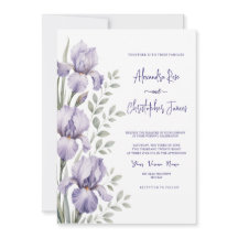 Romantische Aquarell-Iris-Gartenhochzeit