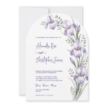 Romantische Aquarell-Iris-Gartenhochzeit
