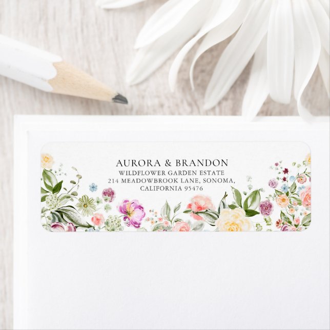 Romantische Aquarell-Wildblumen-Hochzeit  (Insitu)