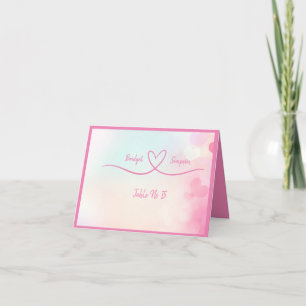 Romantische Aquarellbilder Rosa Herzogin Sitzplätz Dankeskarte