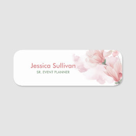 Romantische Aquarellblüte Namensschild