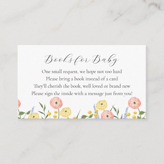 Romantische Aquarellbücher für Kinder Begleitkarte (Vorderseite)