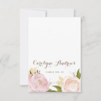 Romantische Aquarellfarben Blume Hochzeit Platzkar