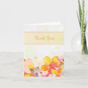 Romantische Aquarellfarben Blume Hochzeit Vielen D Dankeskarte