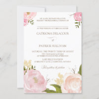 Romantische Aquarellfarben-Blume Hochzeitsfeiern I