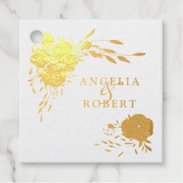 Romantische Aquarellfarben Rosa Blush Gold Rose Geschenkanhänger