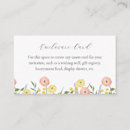 Romantische Aquarellfarbenflorenkarte Begleitkarte