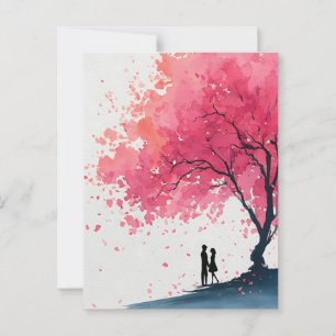 Romantische Aquarellmalerei Postkarte