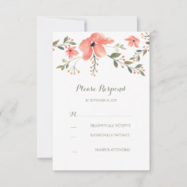 Romantische Aquarellmesse RSVP Karte