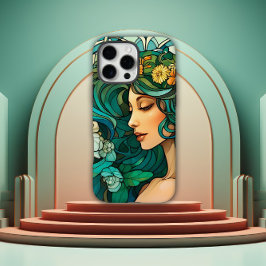 Romantische Art Nouveau Frau iPhone 16 Pro Max Hülle