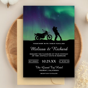 Romantische Aurora-Galaxie-Hochzeitseinladung für Einladung