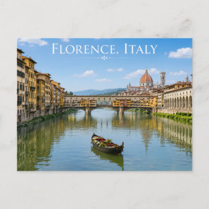 Romantische Aussicht auf Florenz Italien Fluss Postkarte