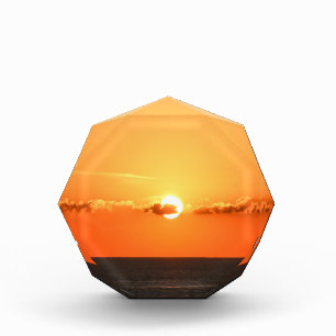 Romantische Aussicht, schöner Sonnenuntergang im P Fotoblock