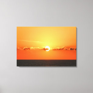 Romantische Aussicht, schöner Sonnenuntergang im P Leinwanddruck