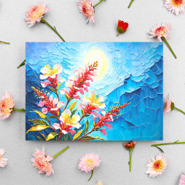 Romantische australische Myrtle-Blume Impressionis Postkarte