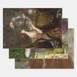 Romantische Auswahl weiblicher Schönheiten Geschenkpapier Set