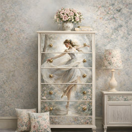 Romantische Ballerina Tanzwald Dekoupage Seidenpapier