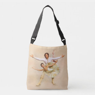 Romantische Ballettpartner - Pas de Deux in Pastel Tragetaschen Mit Langen Trägern