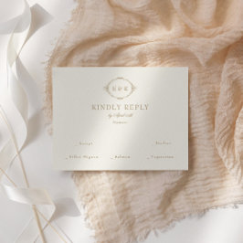 Romantische barocke verzierte Rahmenhochzeit RSVP Karte