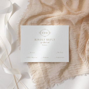 Romantische barocke, verzierte Rahmenhochzeit RSVP Karte