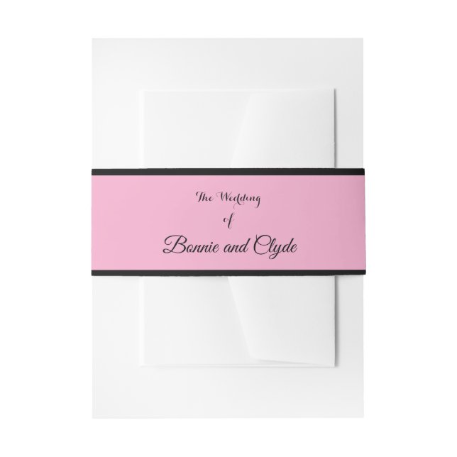 Romantische Bauchband-Wrap für Hochzeitseinladunge Einladungsbanderole (Vorderseite Beispiel)