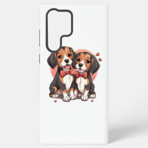Romantische Beagle-Welpen-Liebesillustration Samsung Galaxy Hülle