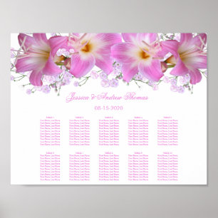 Romantische Belladonna Lilien Hochzeitssalon Poster