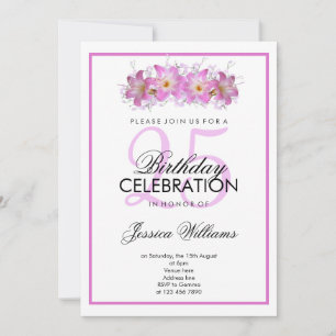 Romantische Belladonna Lilis Geburtstag Einladung