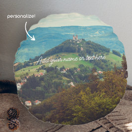 Romantische Bergwelt Rundes Kissen