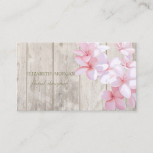 Romantische Berufliche Blume, Holztextur Visitenkarte