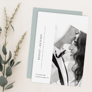 Romantische Black-Tie-Foto-Hochzeit Einladung