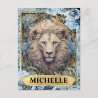 Romantische blaue Rose und Lion Fantasy