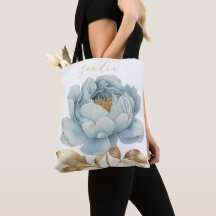 Romantische blaue und goldene Blume