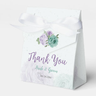 romantische blaue und violette Blumen Grüne Hochze Geschenkschachtel