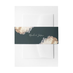 Romantische Blooms Elegante Blumenhochzeit Einladungsbanderole