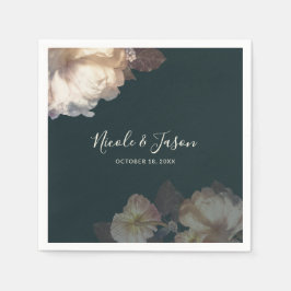 Romantische Blooms Elegante Blumenhochzeit Serviette