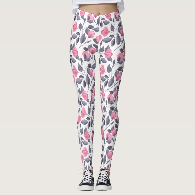 Romantische Blume 1 Leggings (Vorderseite)