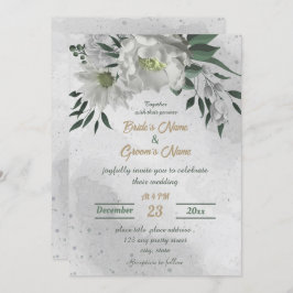 Romantische Blume Botanische Hochzeit Einladung