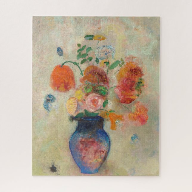 Romantische Blume Bouquet - Odilon Redon Puzzle (Vertikal)