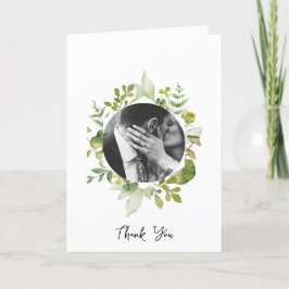 Romantische Blume Butterfly-Hochzeit Dankeskarte