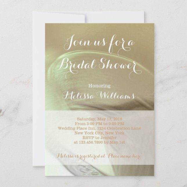 Romantische Blume - Detail - Brautparty Einladung (Vorderseite)