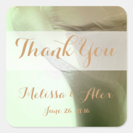 Romantische Blume Detail Gefallen Quadratischer Aufkleber