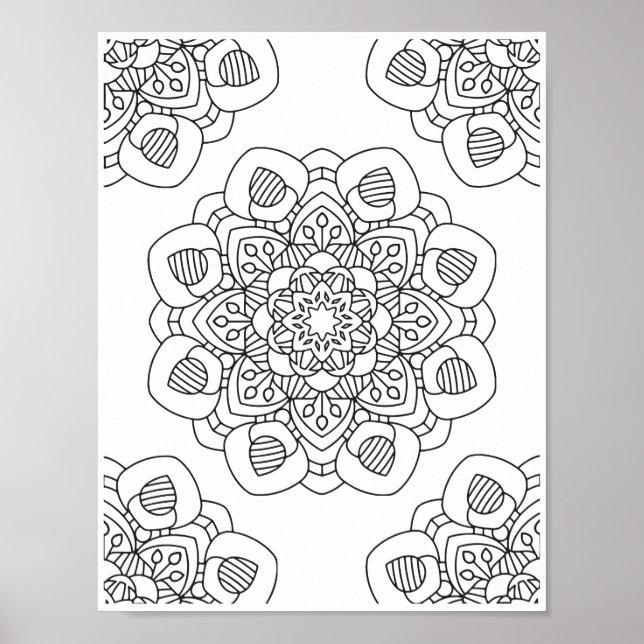 Romantische Blume - Erweiterte Farbseiten Poster (Vorne)