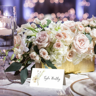 Romantische Blume Hochzeiten Platzkarten