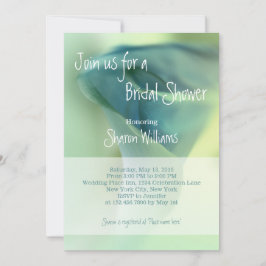 Romantische Blume in Blauen Tönen - Brautparty Einladung