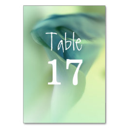 Romantische Blume in Blautönen Hochzeit Tischnummer